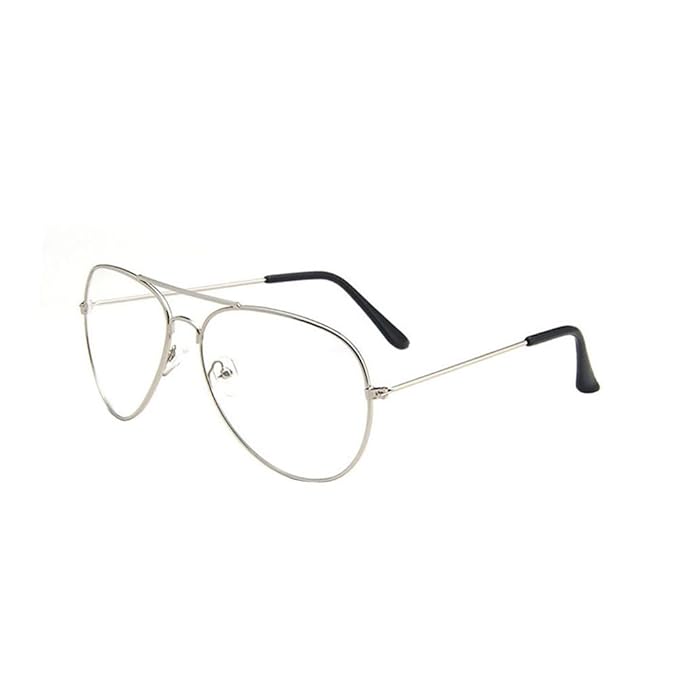 Homme Yuncat Unisexe Retro Rondes Metalique Cadre Frame Lunettes Vintage Verres Transparent Style Aviateur Pilote Eyeglasses Pour Homme Et Femme Adultes Transparent Vetements Bimport Cl