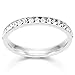 INBLUE Women's Stainless Steel Eternity Ring Band CZ White Wedding