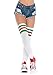Leg Avenue Women's Athlete Thigh Hi W/ 3 Stripe Top