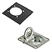 DC Cargo Mall 4-Pack Black Trailer Mounting Backplates for D Ring Tie-Down Square Recessed Pan Fitting Bolt-on Installation