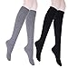 JET-BOND Thick Wool Woollen Cashmere Thigh High Knee Socks Warm Stockings Knit Sweater Thickening Leg Warmers FS03 (Thick Pack of 2)