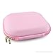 Geekria NOVA Headphones Case Compatible with Sony MDR-ZX600/ZX310AP/ZX310/ZX300, Replacement Hard Shell Travel Carrying Bag with Cable Storage (Pink)