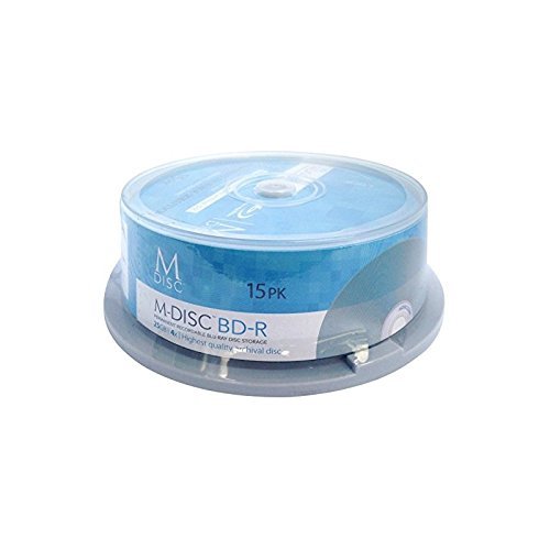 Millenniata Inc. M-DISC 25GB Blu-ray Media - 15 Disc Cake Box