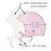 HappyTree 2 Pack Baby Hat Bonnet Soft 100% Combed Cotton Toddler Infant Beanie Pilot Caps, White + Light Pink, Medium