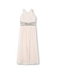 Maxi sin palabras vestido de encaje a gasa para niña