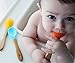 Avanchy Spoon Baby Toddler Organic Bamboo Feeding Spoons. Soft Tip Utensils, Bpa Free Silicone Feeding Set. 2 Pack, 5.5