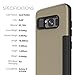 Galaxy S8 Case, Molan Cano [Lucy] Slide Out Card Holder Wallet Case Dual Layer PU Cover with 1 Card Slot for Samsung Galaxy S8 - Champagne Gold