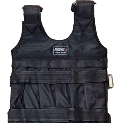20kg Loading Weighted Vest for Boxing Training Equipment Adjustable Exercise Waistcoat Black Jacket Swat Steel Bar Clothing