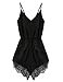 OURS Women Strap Sleeveless Lace Chiffon Jumpsuit Rompers Playsuit