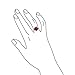 Bling Jewelry CZ Accent Flower Fashion Red carved Rose Statement Ring For Women For Teen .925 Sterling Silver