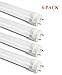 Fulight (4-Pack) Type B & 12-30V DC LED F15T8 Tube Light (Rotatable)-18-Inch (17-3/4 Inches Actual Length) 1.5FT 7W, Daylight 6000K, Double-End Powered, Frosted Cover -for RV (Not a Plug-and-Play)