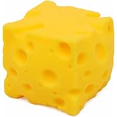 Cheese Squishy Toy, 1 Pack Soft Cheese-Shaped Squeeze Toy for Stress Relief, Big Cheese Squishy, Sensory Fidget Desk Toy for Office, Novelty Gifts for Adults - Yellow 1 Pack