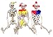 The Gothic Collection Set of 3 Clown Skeletons Halloween Prop Decoration