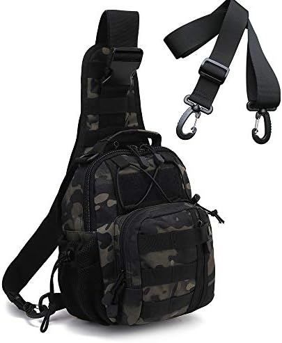 Tactical Outdoor Sling Bag Military MOLLE EDC Pack Rover Sling Chest Backpack Suitable for Carrying Ipad,Cell Phone Wallet or Other Daliy Necessities