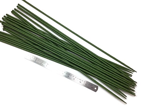 Stems Wire Large Long Big Length 24" X 7 mm Floral Wire Flower Stem Artificial Floral Stem Green Wire Stems Gauge#14