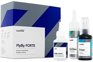 CARPRO Flyby Forte V4 - Professional Extreme Windshield & Glass Coating, Rain Shower Water Repellent & Glass Treatment, Semi-Permanent Last Up to 2 Years - 15mL Full Kit