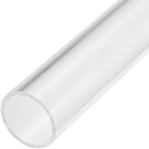 MECCANIXITY Clear Acrylic Pipe - 26mm ID, 30mm OD, 14" Length, For Lamps, Water Cooling, DIY