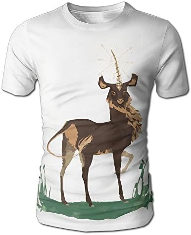 ZAPAGE Unicorn On The Grass Men's Casual Design 3D Printed Short Sleeve O Neck T-Shirt Blouse Tops