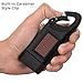 Swiss Safe Rechargeable Flashlight with Solar Power & Hand Crank: High Lumen LED's, Tactical Grip, Mini Keychain Carabiner for EDC & Outdoor Camping (Tactical Black)