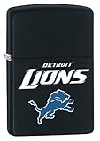 Zippo Lighter - NFL Detroit Lions Black Matte