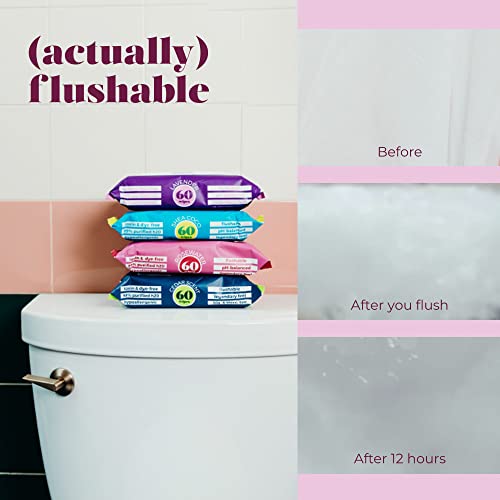 Goodwipes Flushable & PlantBased Wipes with Botanicals Dispenser for