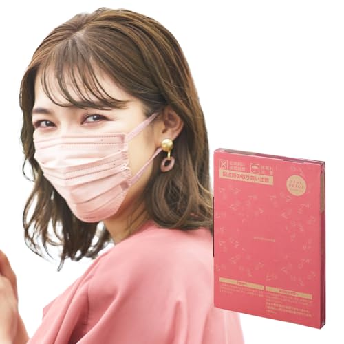 【風邪予防！】 アイリスオーヤマ マスク 不織布 プリーツマスク 54枚入 ふつうサイズ 小顔 美フィットマスク 血色マスク チークマスク カラーマスク おしゃれ 耳が痛くならない PN-BFC54MPB ピンクベージュ商品画像