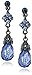 1928 Jewelry Hematite-Tone Blue Drop Earrings