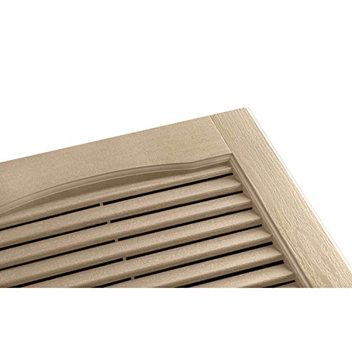 Polaris Homeside Open Louver Vinyl Shutters (1 Pair) 141/2in. x 35in