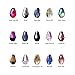 Chengmu 8x12mm Teardrop Glass Beads for Jewelry Making 225pcs AB Colour Faceted Straight Hole Shape Colourful Crystal Spacer Beads Assortments Supplies Accessories for Bracelets Necklaces with Cord