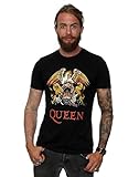 Queen Men's Crest Logo T-Shirt Large Black