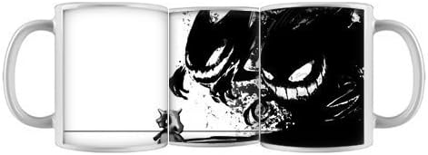 Fashion Cool Anime Gengar And Cubone Pokemon Mug Custom White Ceramic Mug Coffee Cup by ChenDan
