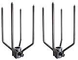 OneGrill Large Animal Fork Set 4 Prong Stainless Steel (Fits 3/4” Hexagon or 7/8