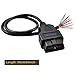 iKKEGOL Pack of 2 16 Pin J1962 OBD2 OBD-II Male Connector to Open Plug Wire, OBD Diagnostic Extension Cable Pigtail for DIY x 2 (60cm 24