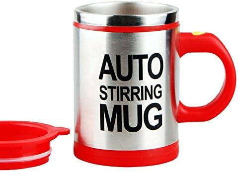 HUANLEBAO HLB Self Stirring Coffee Mug 8 oY Stainless Steel Automatic Self Mixing & Spinning Cup, light blue, A