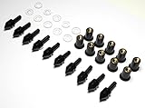 Motorcycle Windscreen Black Spike Bolt Kit with 10 Bolts
