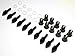 Motorcycle Windscreen Black Spike Bolt Kit with 10 Bolts