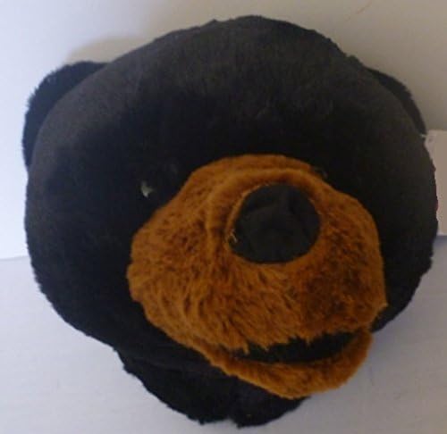 Wall Mountable Bear Head - Plush Black Bear Stuffed Animal - 7.5"