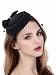 Zivyes Fascinator Hats for Women Pillbox Hat with Veil Headband and a Forked Clip Tea Party Headwear (A10-Black) primary
