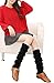 Urban CoCo Women's Winter Knee High Footless Socks Knit Crochet Leg Warmer (Black)