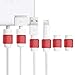 LimitStyle Lightning/Magsafe Savers Protectors (Red 4+2 Pack) - Protective for Apple USB Lightning Cables (for Apple iPhone/iPad Mini/iPad Air) and MacBook Power Cords