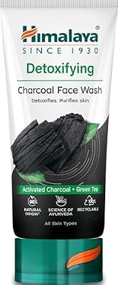 Detoxifying Charcoal Face Wash with the Goodness of Green Tea and Coconut Charcoal Powder, Removes Dirt and Purifies the Skin, Leaving It Clean and Refreshed - 150 ml
