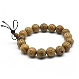 Zen Dear Unisex Natural Wenge Mala Prayer Beads Necklace Bracelet Meditation Buddhist Rosary Mala Beads (12mm 17 beads)