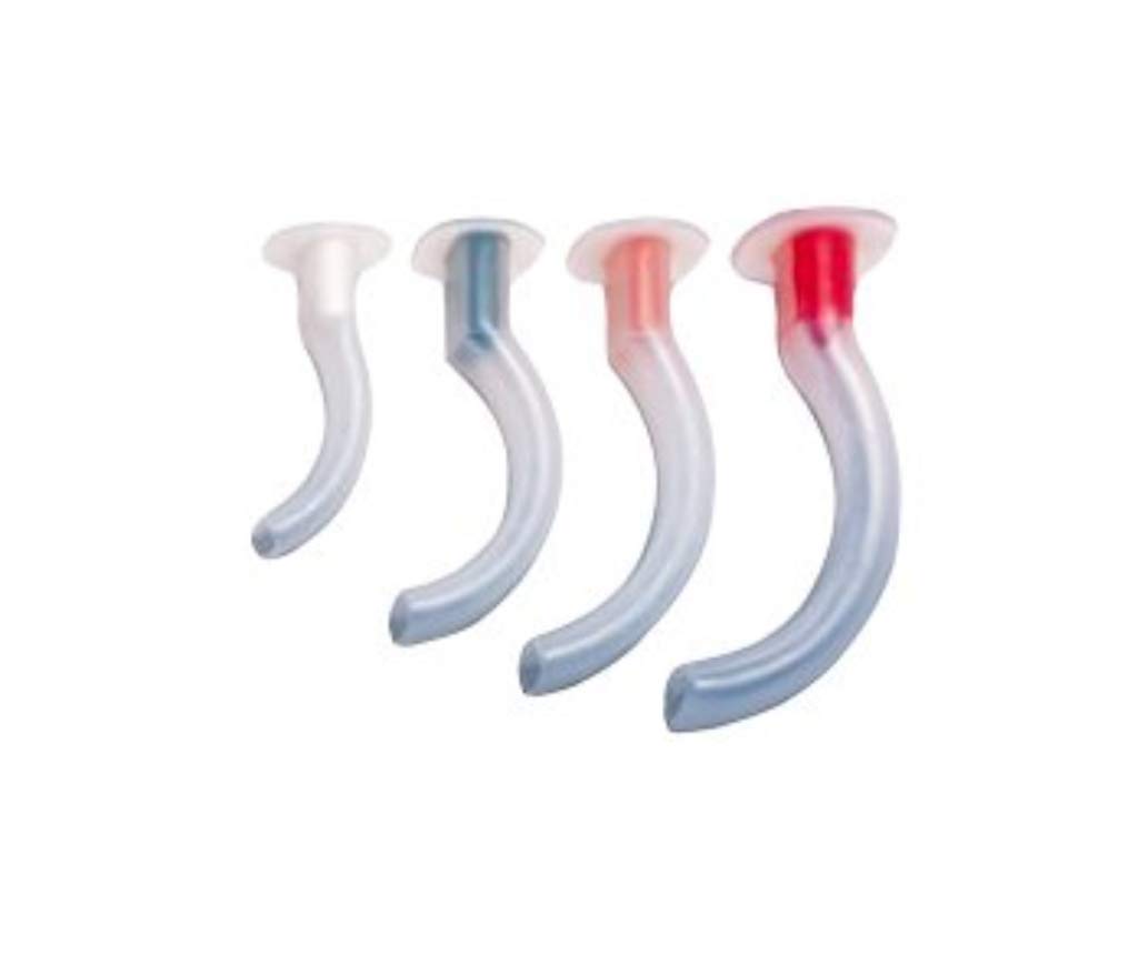 Buosha Set of 4 Multicolor Plastic Oropharyngeal Airways for Medical Professionals, Anesthesiologists