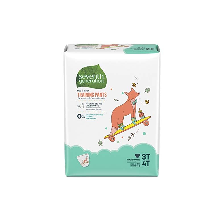 Seventh Generation Baby & Toddler Training Pants, Large Size 3T-4T, 88 count