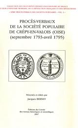 Procès-verbaux de la Société populaire de Crépy-en-Valois, Oise