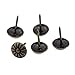 Yasorn Bronze Upholstery Tacks Decorative Furniture Nails DIY Push Pins Vintage Flower-Pattern Head Nail 100pcs