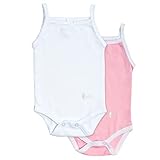 Feathers Baby Girls 100% cotton super soft Camisole Onesies 2-Pack