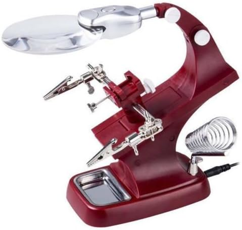 Maximumstore - Helping Hand Soldering Stand With LED Light Glas Clip Magnifier Magnifying Glass