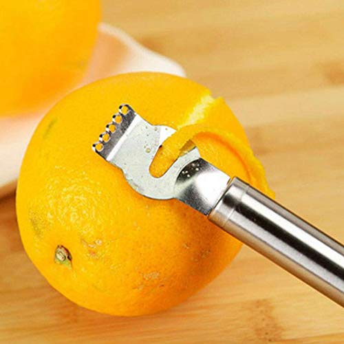 YFOX Zitronenschäler und Schälen, Orange, professionelles Schälwerkzeug, Edelstahl, Zitrusschälwerkzeug – Bild 4