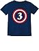 Tstars 3rd Birthday Captain Shirt Boy Third Outfit 3 Year Old Toddler Gift Party Shirts 3T Navy